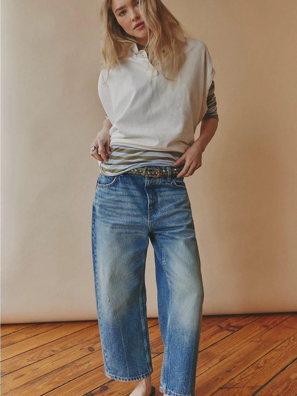 We The Free - Free People Deep Trance Dropped Boyfriend Jean Size 24